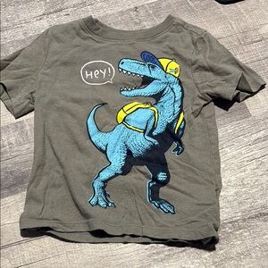 Old Navy Green Short Sleeve Tee with Dinosaur Graphic